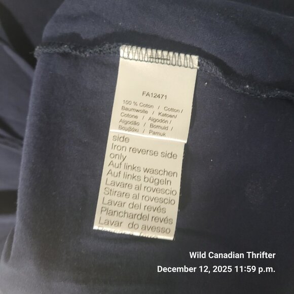 Lacoste XL Navy Cotton Hoodie Regular Fit Crocodile Logo Pullover - Picture 5 of 8